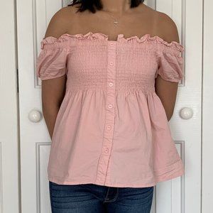 Off the shoulder ruffle top